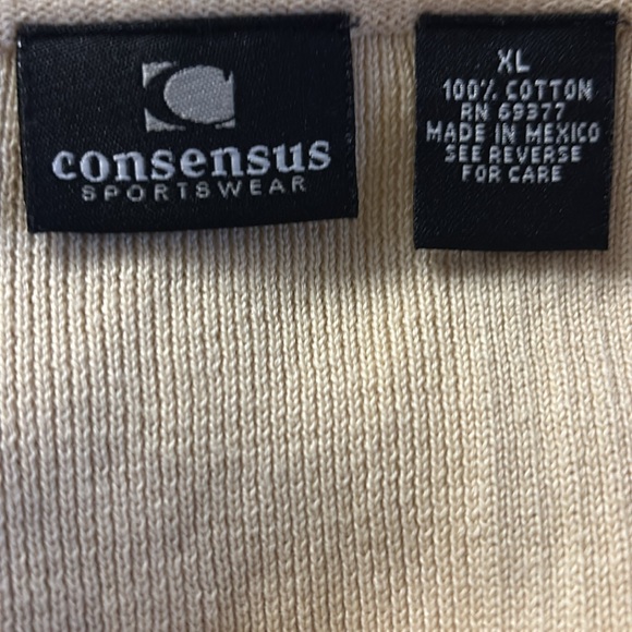 NWT Consensus Men's 100% Cotton Natural Taned XL T-shirt - Picture 10 of 13